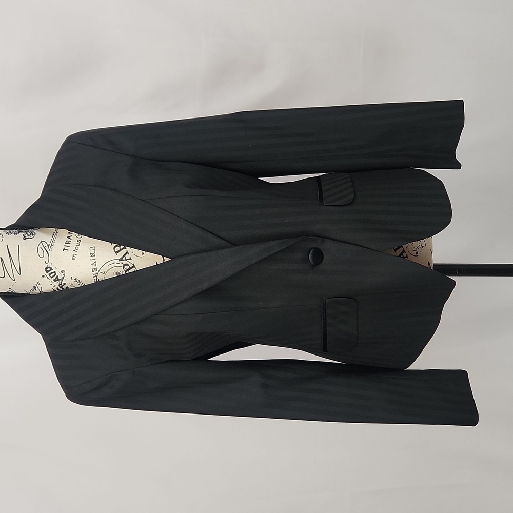 NWT Worthington Black Shadow Stripe One Button Blazer, size 6